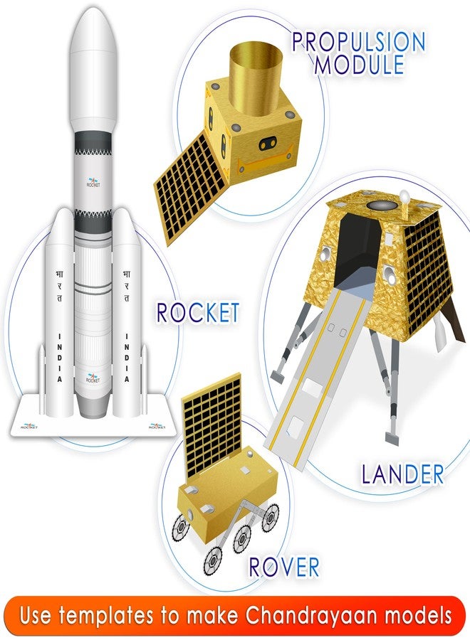 كيت 4 كيوريس مجموعة هدايا تعليمية تفاعلية من Kit4Curious® Chandrayaan-3، تتضمن 150 مشروعًا علميًا إلكترونيًا شمسيًا - نماذج ثلاثية الأبعاد للصواريخ، والمركبات الجوالة، والمركبة الهابطة، والأقمار الصناعية، و150 تجربة تعليمية عملية في مجالات العلوم والتكنولوجيا والهندسة والرياضيات. - Image 2